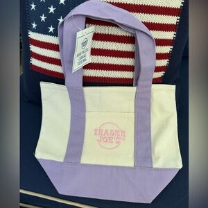Trader Joe's mini tote purple